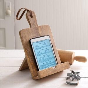 Rustic Wooden Tablet Holder